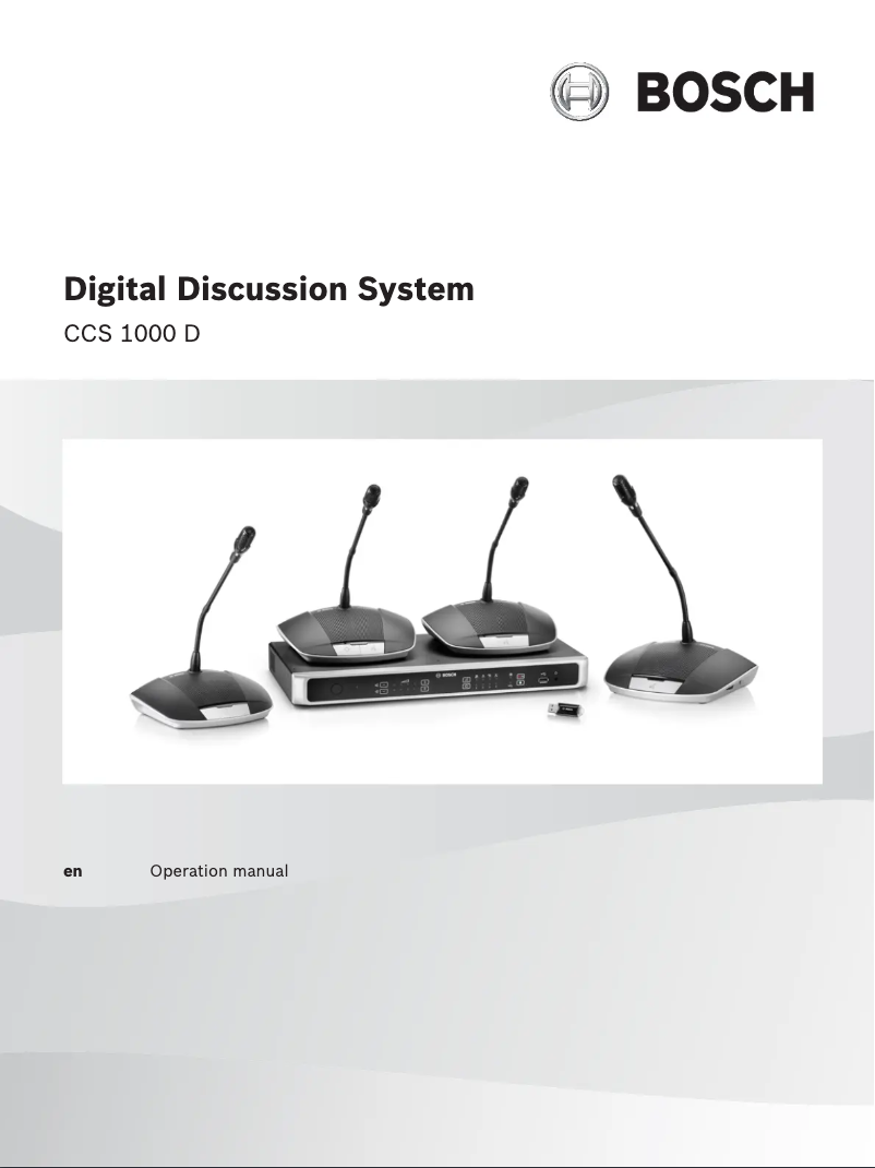 Page n°1 - Manuel utilisateur Bosch CCSD-DS