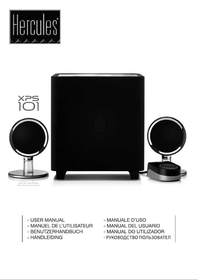 Page 1 de la notice Manuel utilisateur Hercules XPS 101