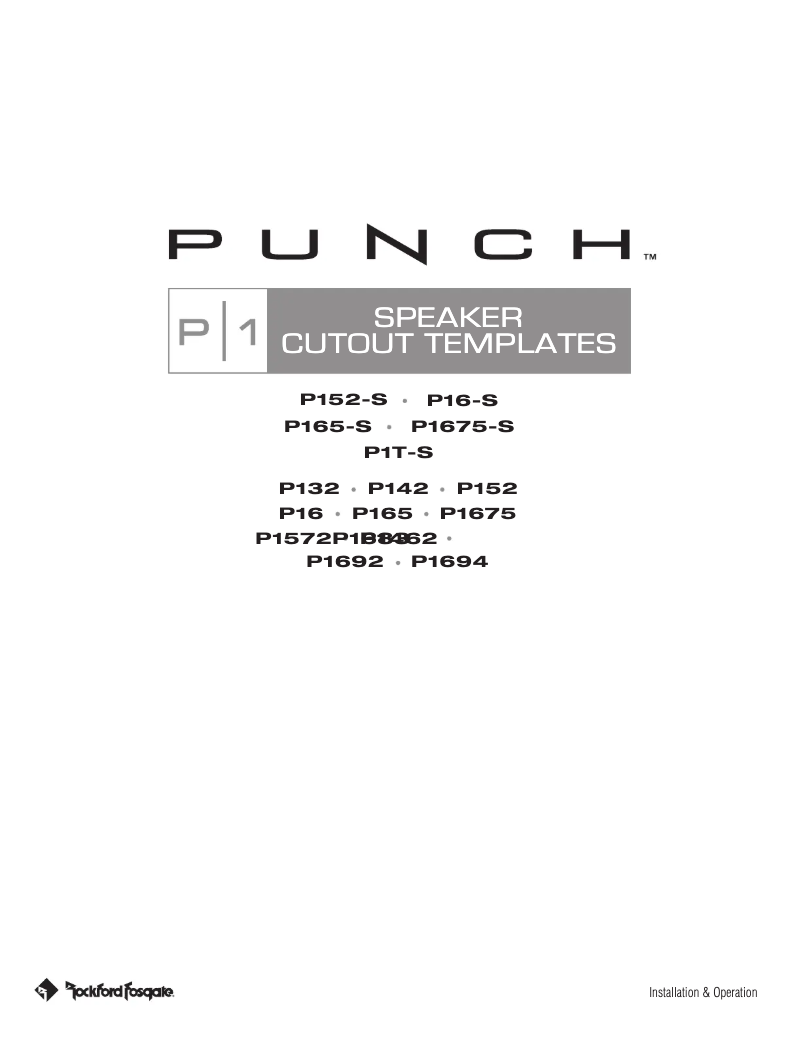 Page n°1 - Fiche technique Rockford Fosgate P1692