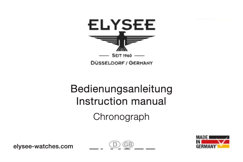 Page n°1 - Manuel utilisateur Elysee Minos 83822