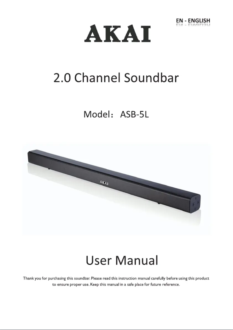 Page n°1 - Manuel utilisateur AKAI ASB-5L