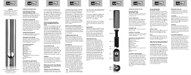 Page 1 de la notice Manuel utilisateur AdHoc Oval EP81