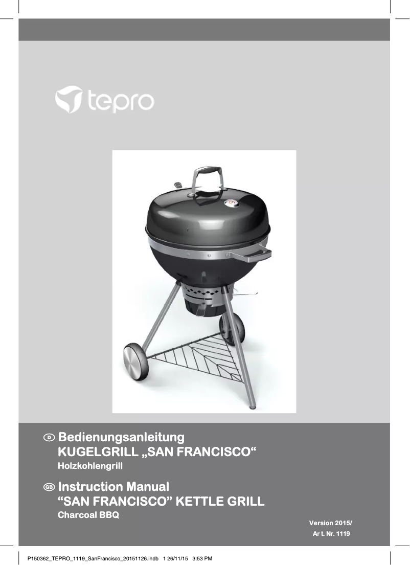 Image de la première page du manuel de l'appareil San Francisco 1119