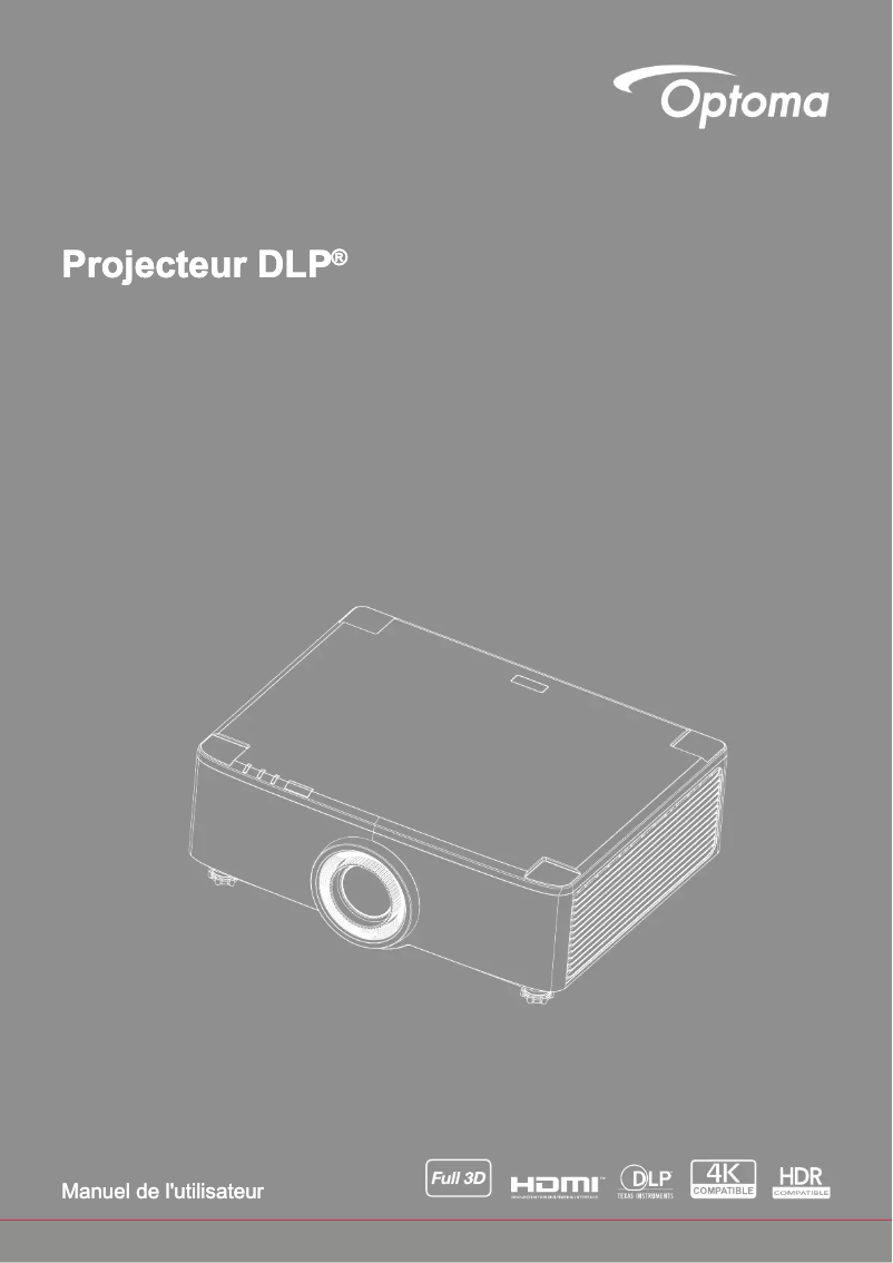 Page n°1 - Manuel utilisateur Optoma ZU720T