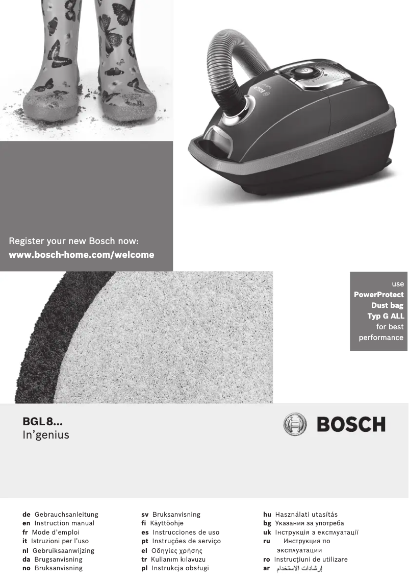 Page 1 de la notice Manuel utilisateur Bosch In'genius ProSilence BGL8SIL59