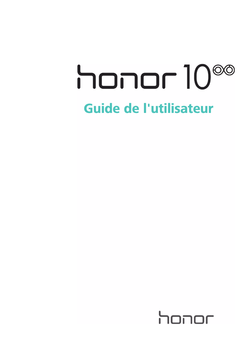 Page 1 of the manual User Manual Honor 10