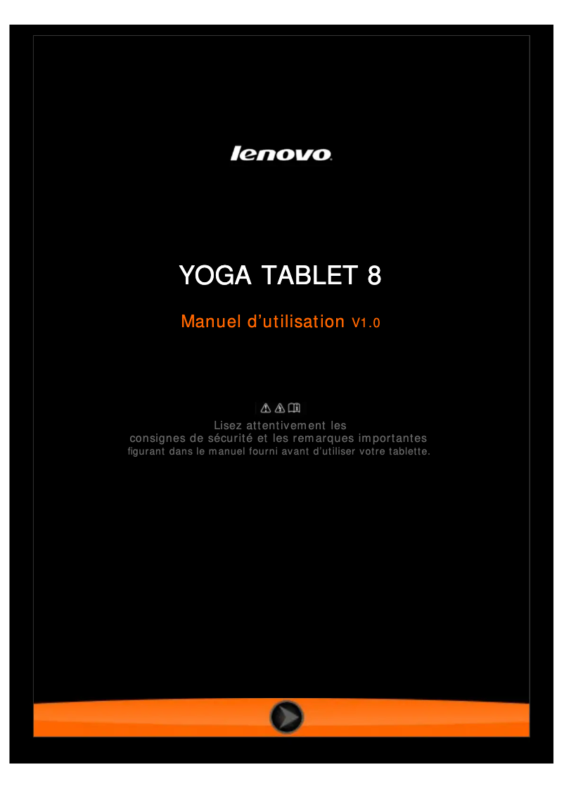 Page 1 of the manual User Manual Lenovo YOGA Tab 3