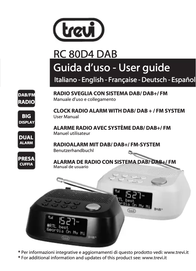 Page n°1 - Manuel utilisateur Trevi RC 80D4 DAB