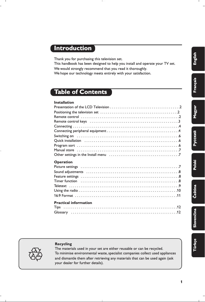 Page n°1 - Manuel utilisateur Philips 20PF8846