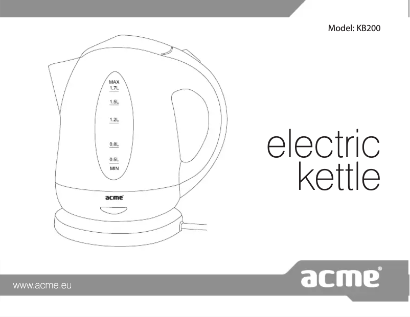 Page 1 de la notice Manuel utilisateur Acme Made KB200
