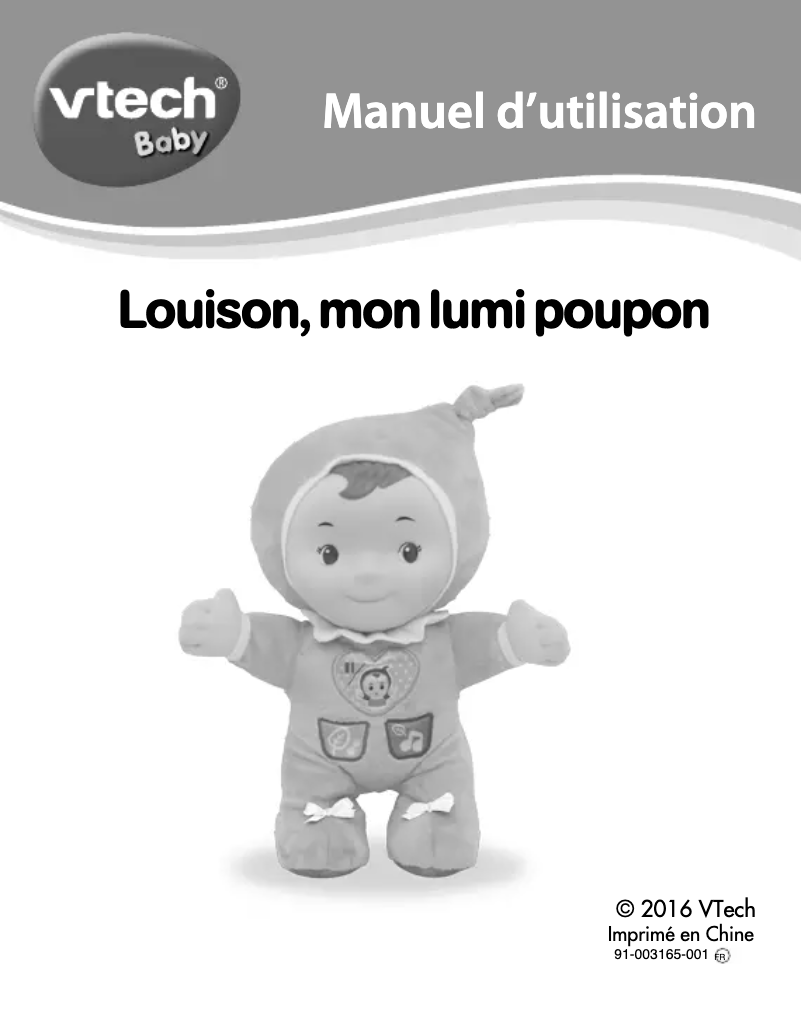 Page 1 de la notice Manuel utilisateur Vtech Louison, mon lumi poupon