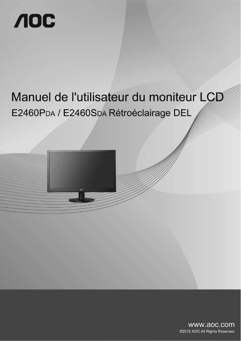 Page n°1 - Manuel utilisateur AOC E2460PDA