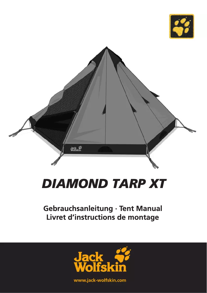 Page 1 de la notice Manuel utilisateur Jack Wolfskin Diamond Tarp XT