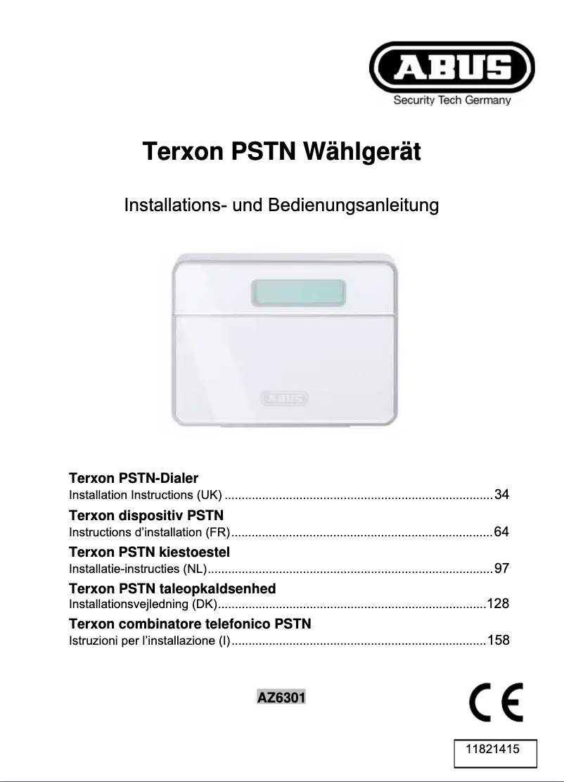 Imagen de la primera página del manual del dispositivo AZ6301