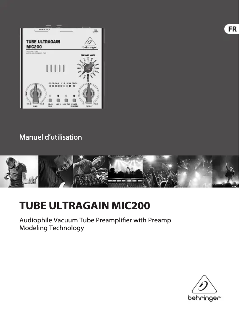 Page 1 de la notice Manuel utilisateur Behringer Tube Ultragain MIC200