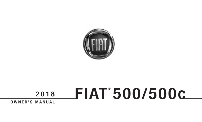 Page 1 de la notice Manuel utilisateur Fiat 500 (2018)