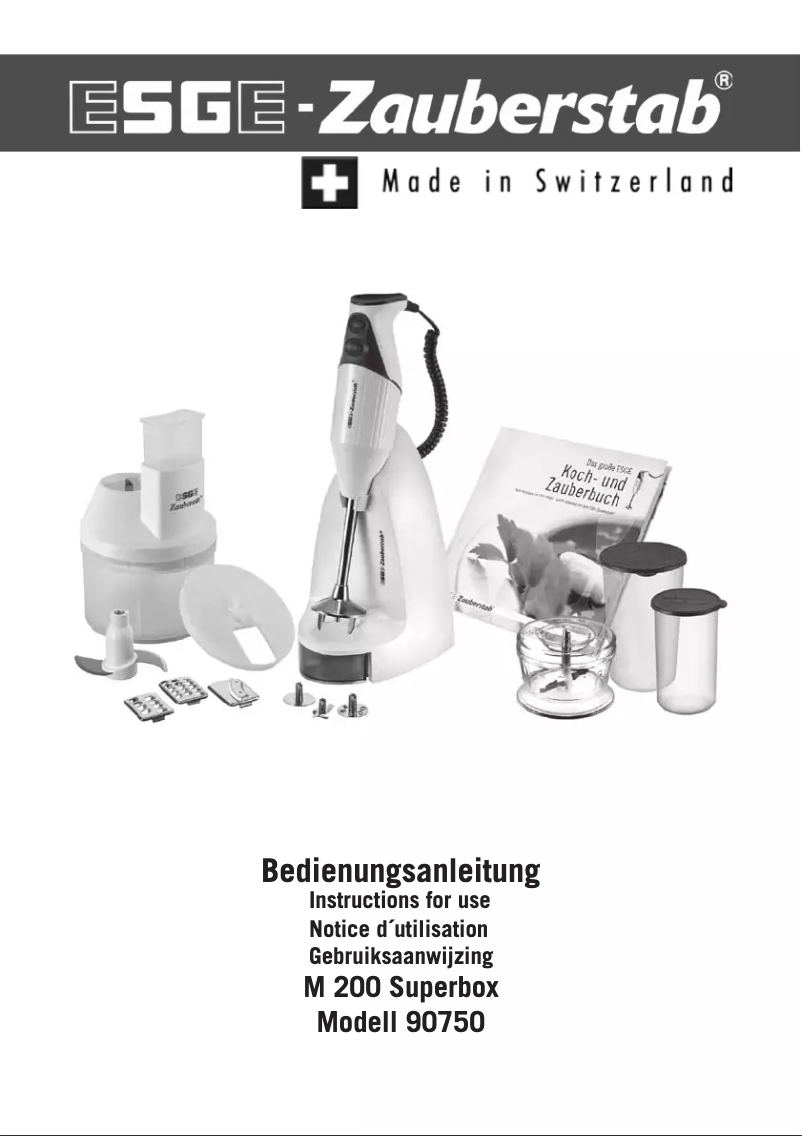 Page 1 de la notice Manuel utilisateur ESGE M 200 Superbox