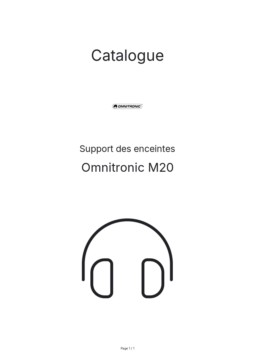 Image de la première page du manuel de l'appareil M20