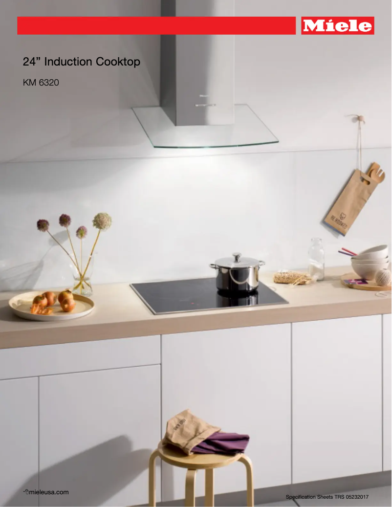 Page 1 de la notice Fiche technique Miele KM 6320