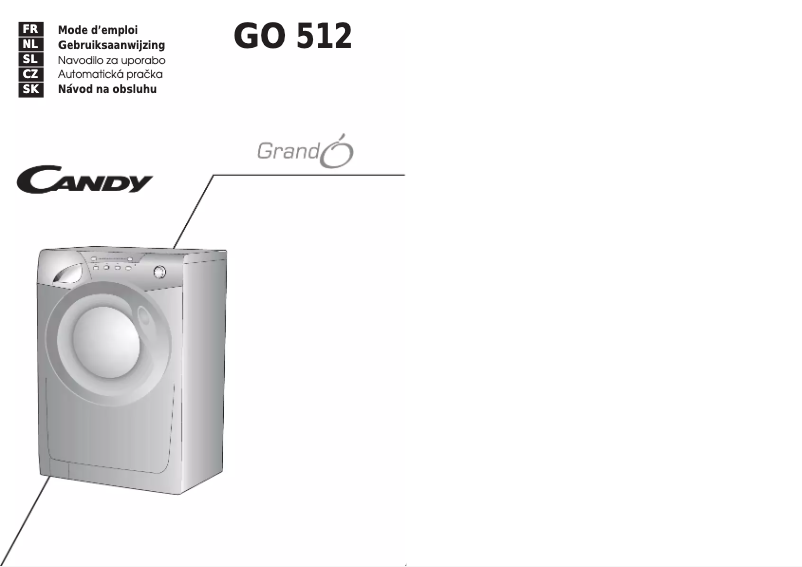 Page n°1 - Manuel utilisateur Candy GO 512-16S