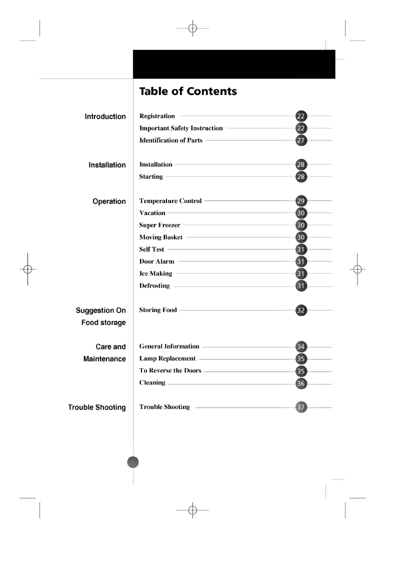 Page n°1 - Manuel utilisateur LG GR-459GBCA