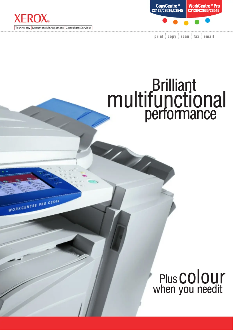 Page n°1 - Manuel utilisateur Xerox WorkCentre Pro C3545 RBX