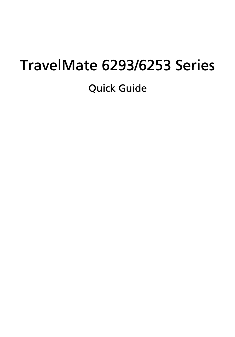 Page 1 de la notice Manuel utilisateur Acer Travelmate 6253
