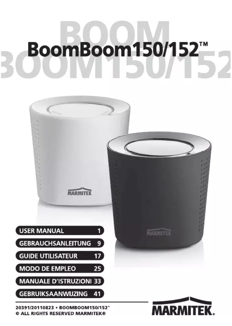 Page n°1 - Manuel utilisateur Marmitek BoomBoom 152