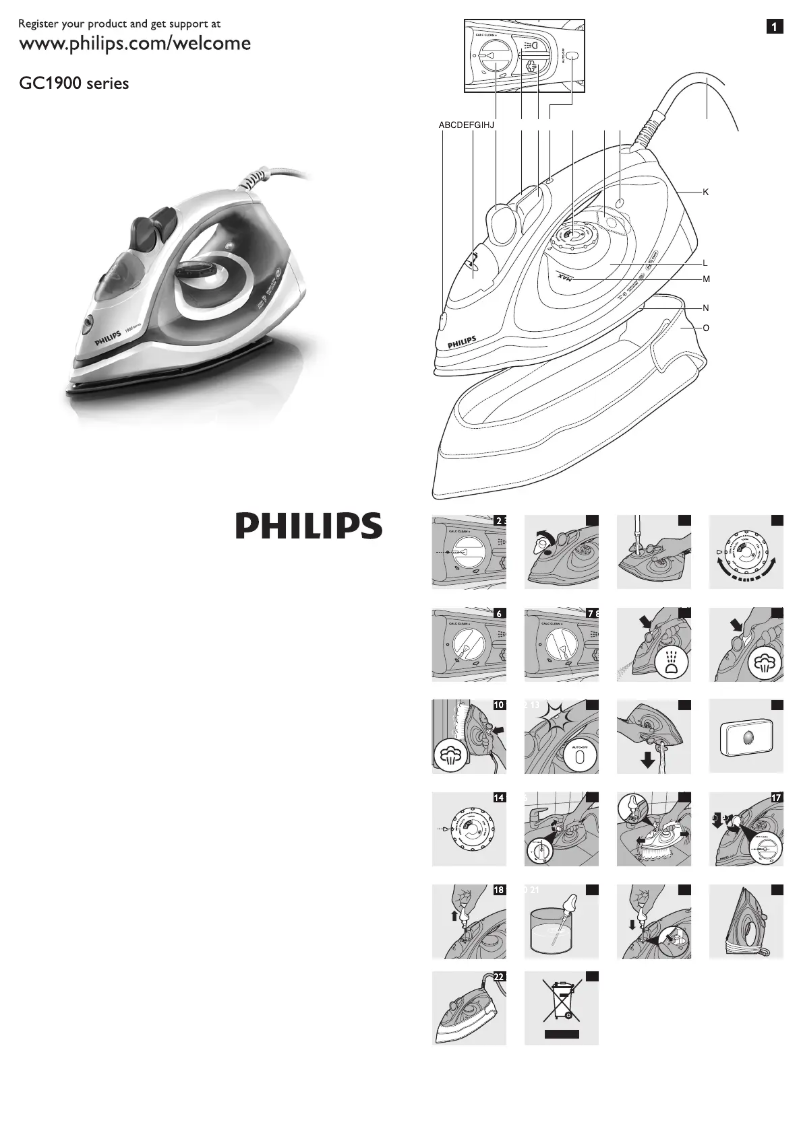 Page n°1 - Manuel utilisateur Philips 1900 series GC1910