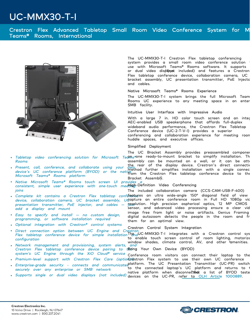 Image de la première page du manuel de l'appareil UC-MMX30-T-I