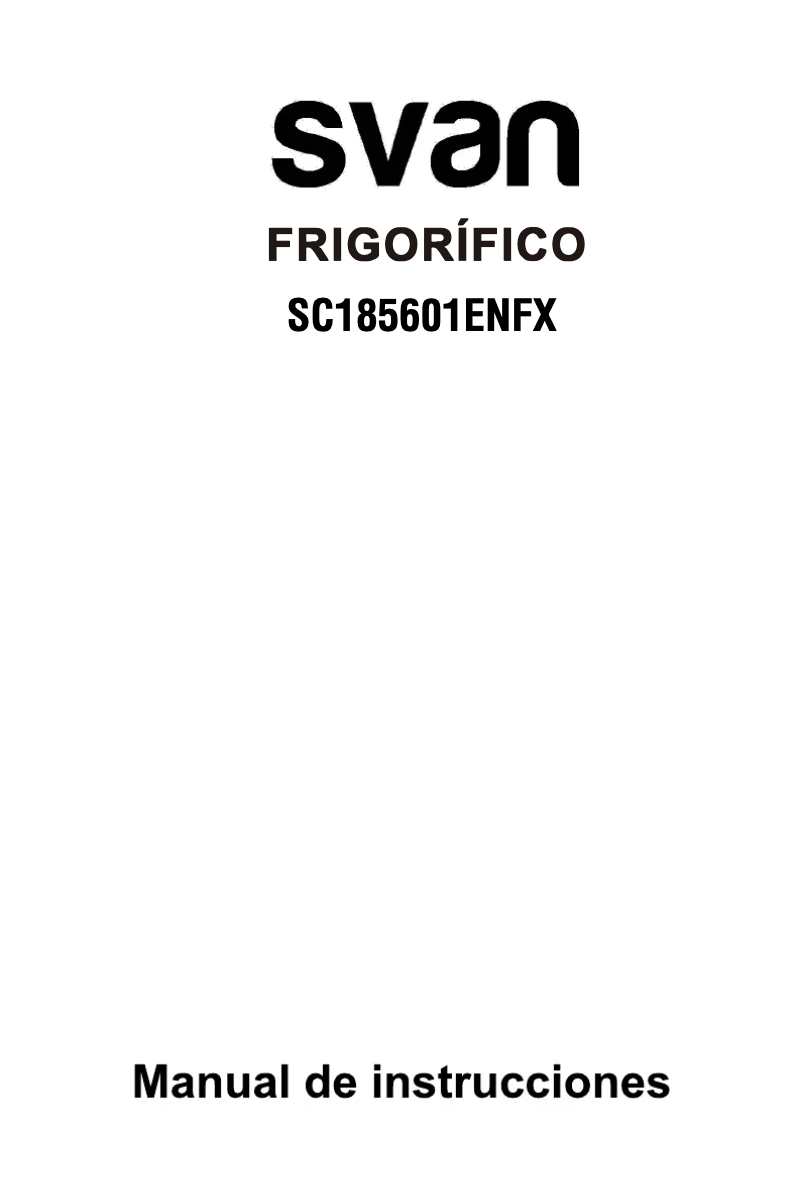 Page 1 de la notice Manuel utilisateur SVAN SC185601ENFX