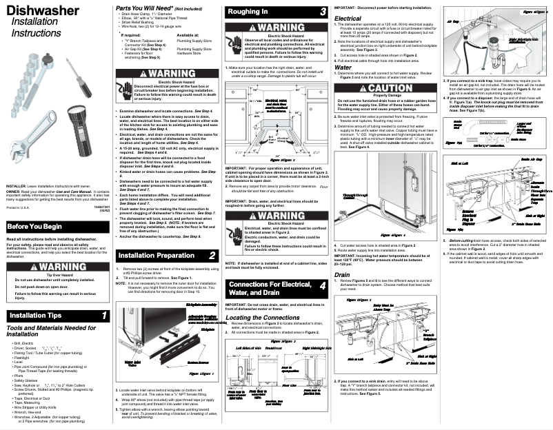 Page n°1 - Guide d'installation Frigidaire PLD2855RFCC