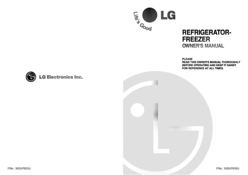 Page n°1 - Manuel utilisateur LG GN-205SQA