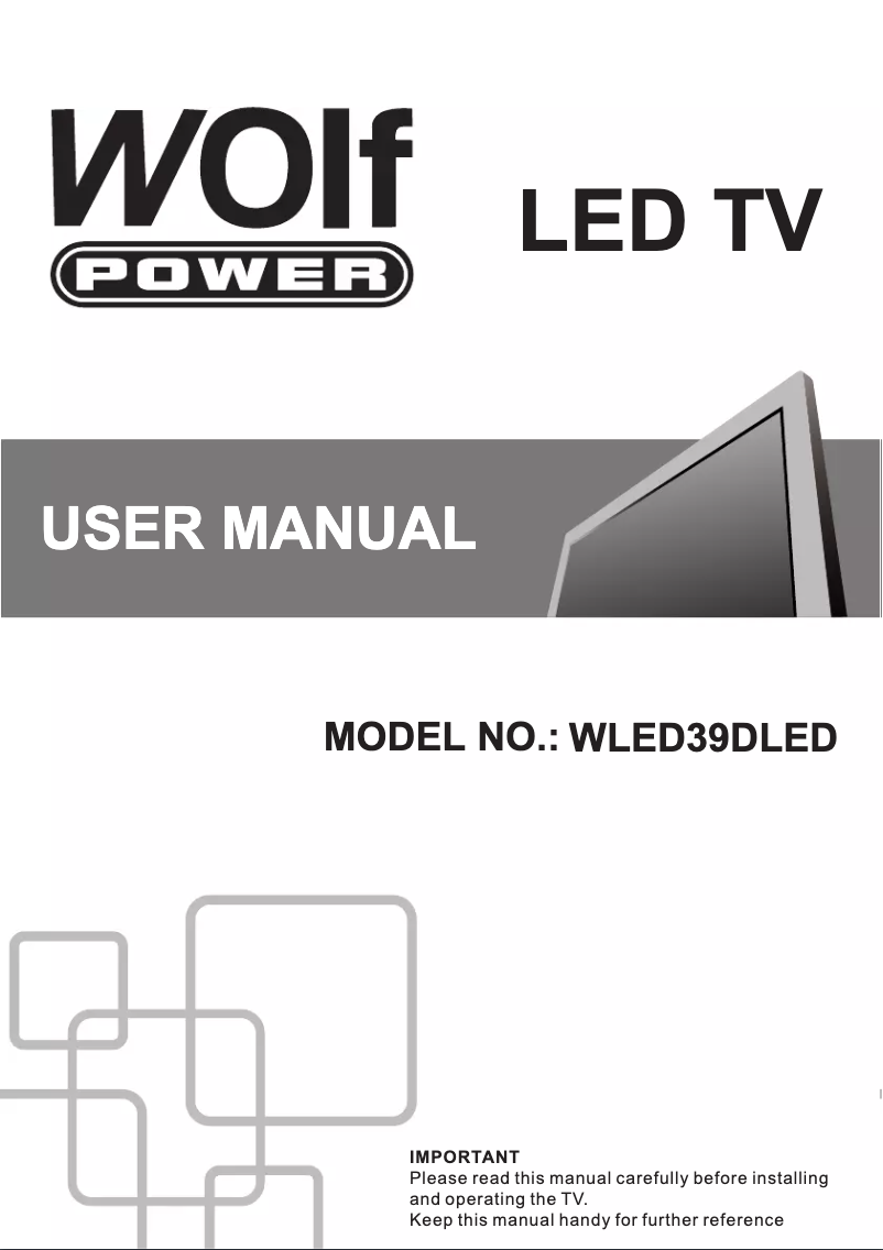 Page n°1 - Manuel utilisateur Wolf Power WLED39DLED