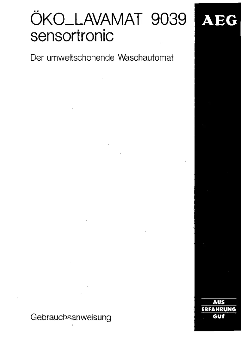 Page 1 de la notice Manuel utilisateur AEG Lavamat 9039