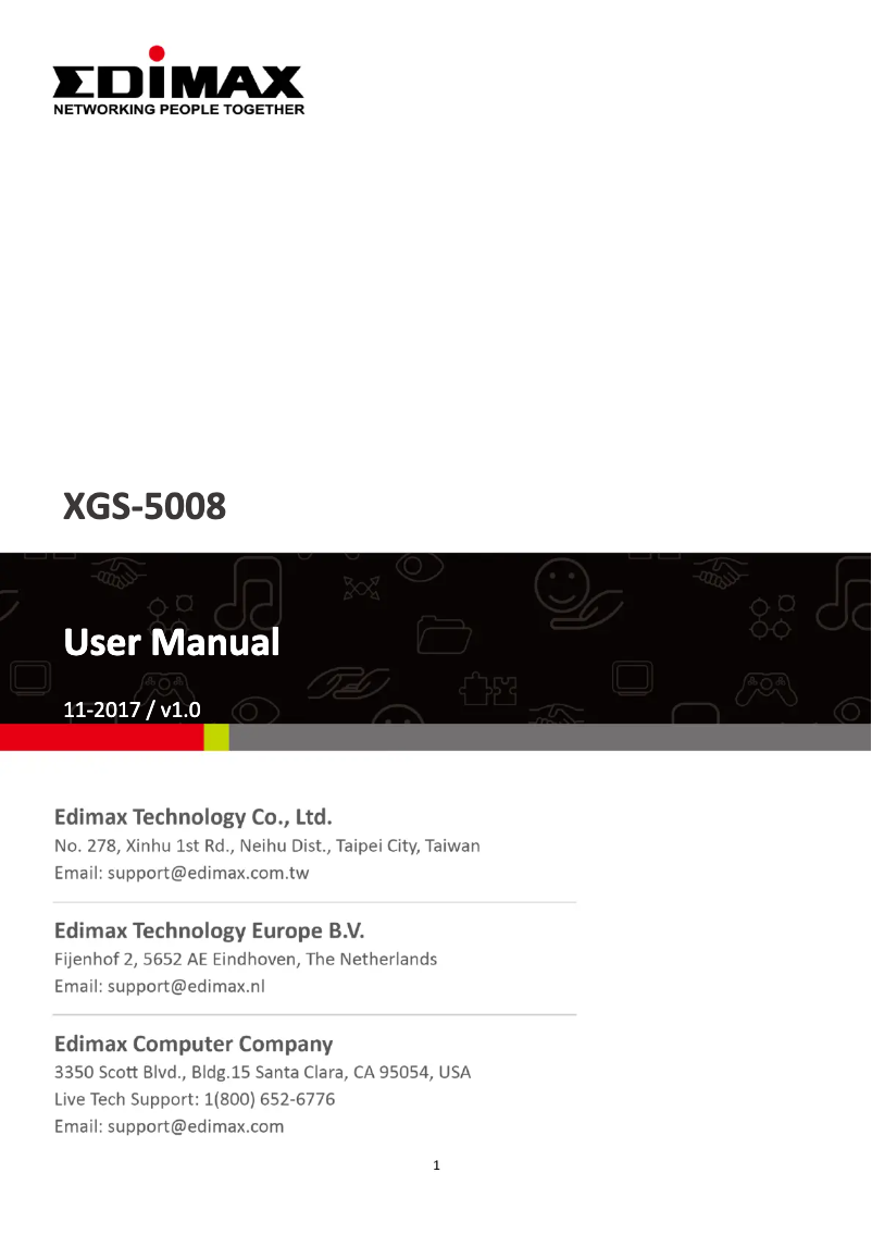 Page n°1 - Manuel utilisateur Edimax XGS-5008