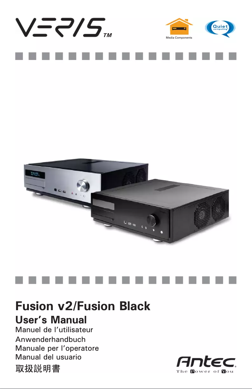 Page n°1 - Manuel utilisateur Antec Fusion v2