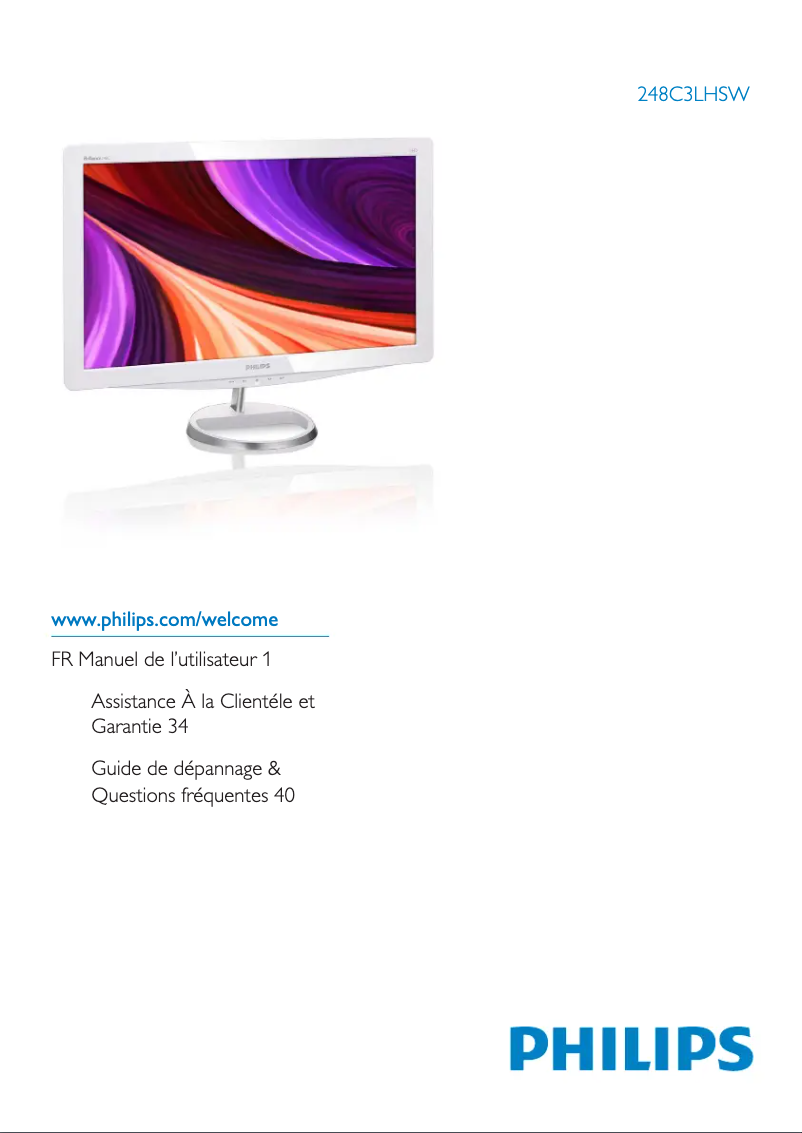 Page 1 of the manual User Manual Philips Brilliance 248C3LHSW