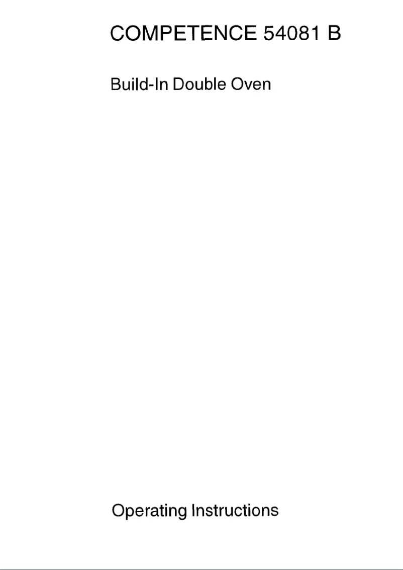 Page n°1 - Manuel utilisateur AEG Competence 54081 B d