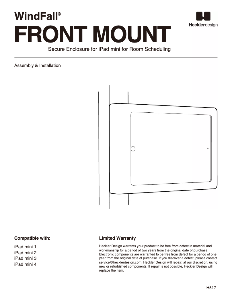 Page n°1 - Manuel utilisateur Heckler Design H517-BG