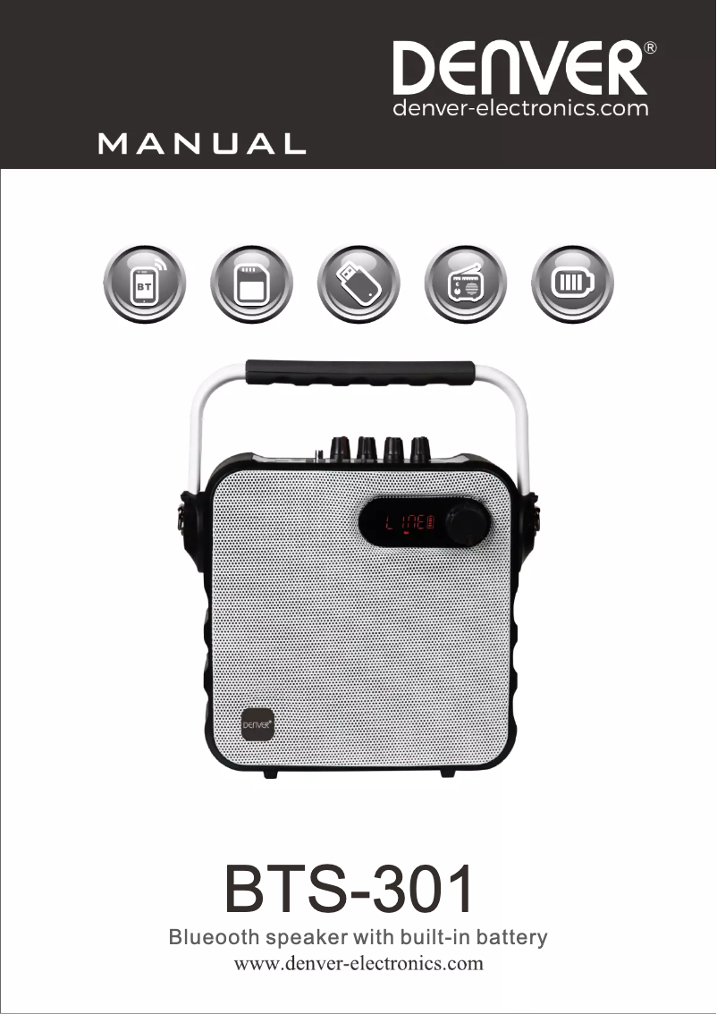 Page 1 de la notice Manuel utilisateur Denver BTS-301