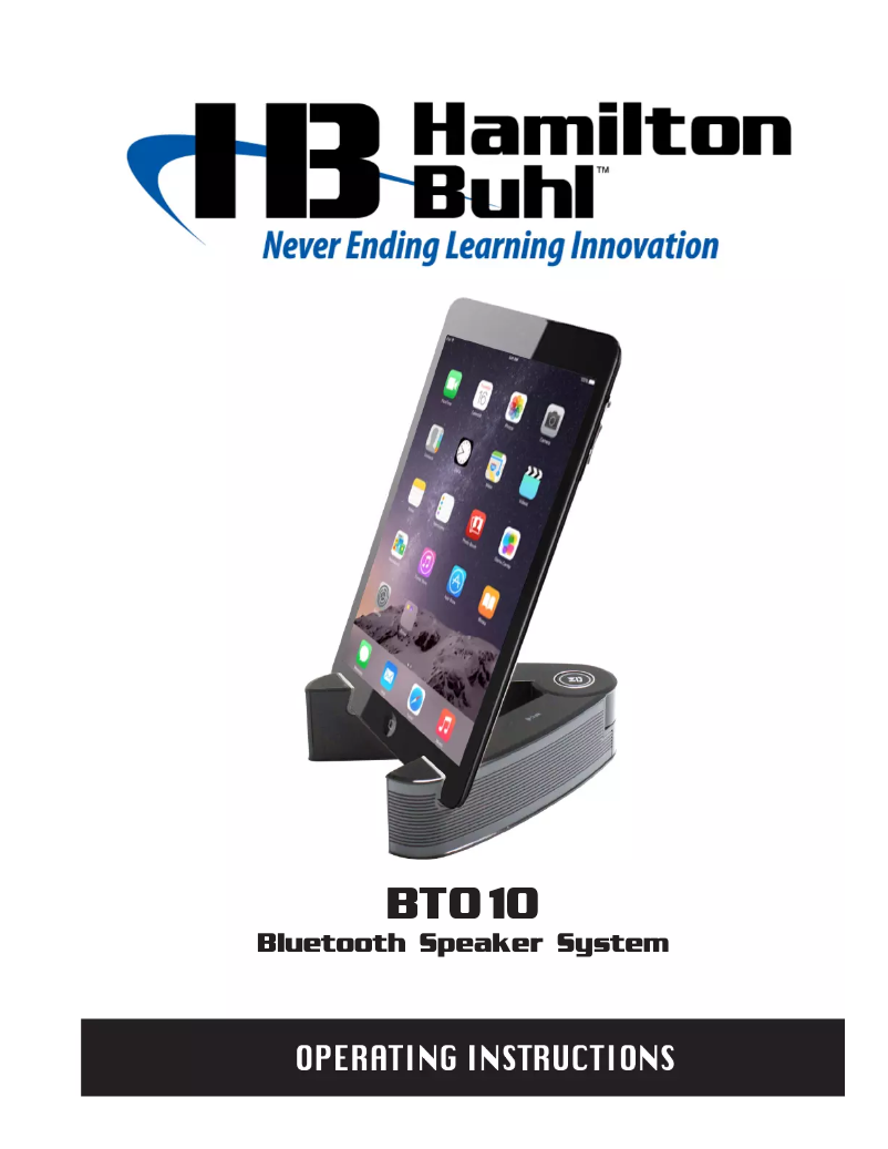 Page n°1 - Manuel utilisateur Hamilton Buhl BT010