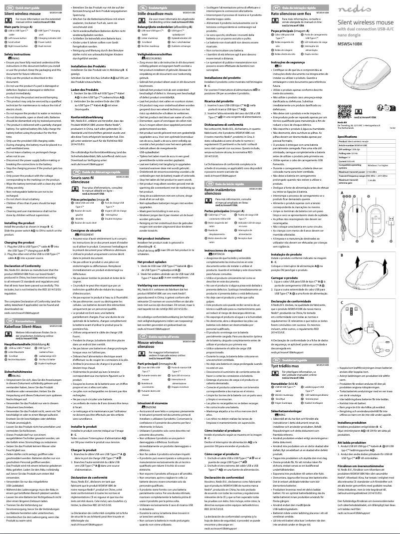 Image de la première page du manuel de l'appareil MSWS410 BK