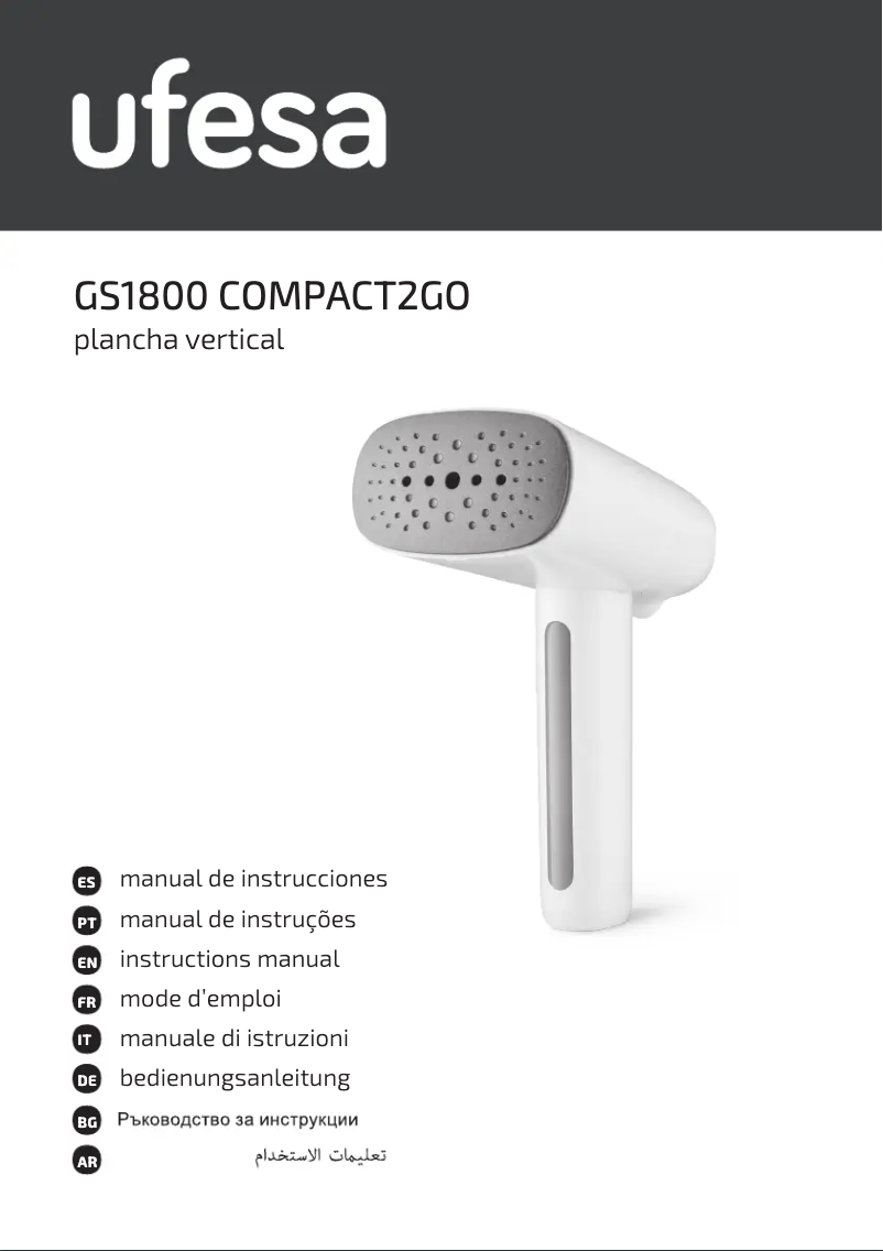 Page 1 de la notice Manuel utilisateur Ufesa Compact2Go GS1800