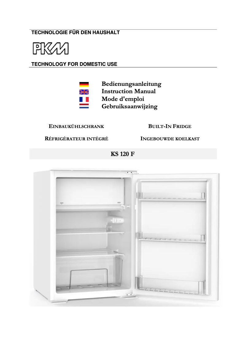 Page 1 de la notice Manuel utilisateur PKM KS120F