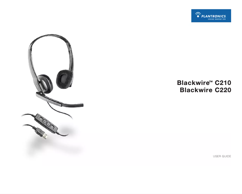 Page 1 de la notice Manuel utilisateur Plantronics Blackwire C210