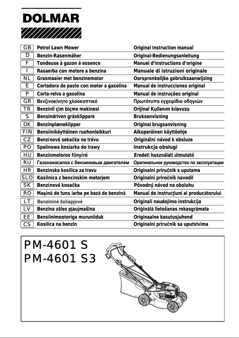 Image de la première page du manuel de l'appareil PM-4601 S