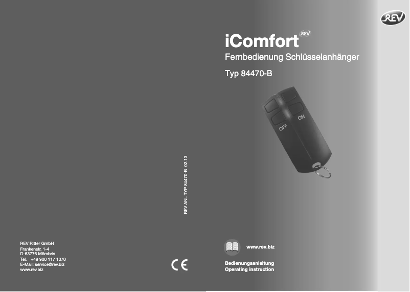 Page n°1 - Manuel utilisateur REV iComfort 84470-B