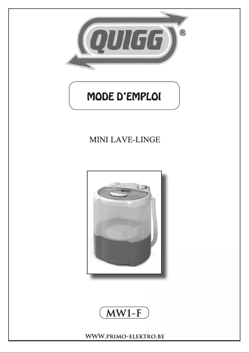 Page n°1 - Manuel utilisateur Quigg MW1