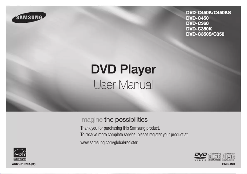 Image de la première page du manuel de l'appareil DVD-C350